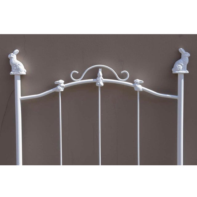 White Pair of White Gloss Corsican Twin Beds With Bunny Finials For Sale - Image 8 of 8
