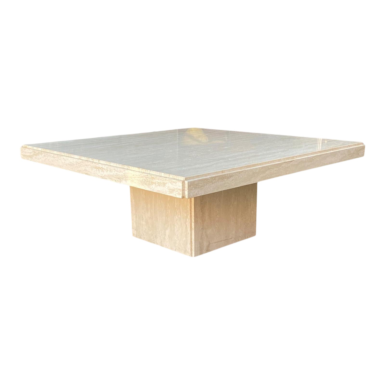 1970s Italian Travertine Marble Square Coffee Table Chairish