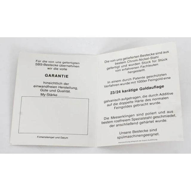 Vintage Solingen Gold Plated Canteen Cutlery, Set of 69 For Sale - Image 17 of 18