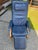 Vintage Nepsco Backsaver Bentwood Frame Reclining Chair With Blue Leather Upholstery Relax the Back For Sale - Image 9 of 11
