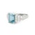 Not Yet Made - Made To Order French Modern 5.79 Carats Aquamarine and Diamond Ring Size 7 For Sale - Image 5 of 7