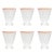 Celerie Kemble Celerie Kemble Glassware for Chairish Footed Twist Glasses in Transparent with Reddish Orange Rim - Set of 6 For Sale - Image 4 of 4