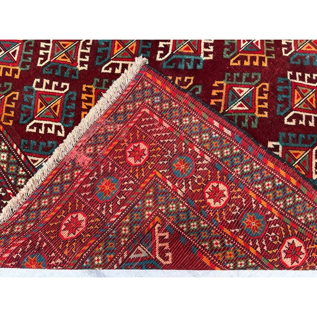 Antique Beshir Hand-Knotted Wool Rug - 8'8" X 6'3" For Sale - Image 16 of 16
