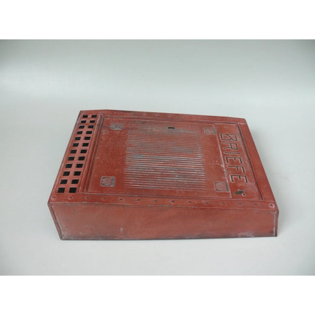 Art Nouveau German Mailbox with Key in Painted Metal, 1890s For Sale - Image 10 of 18