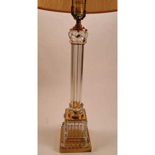 1970s Classical Glass Column Lamp by Paul Hanson For Sale - Image 5 of 9
