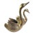 Large Vintage Brass Swan Planters - A Pair For Sale
