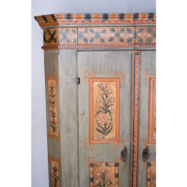 Antique Painted Armoire For Sale - Image 13 of 16