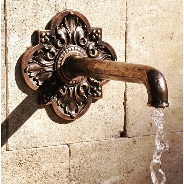 Cast Bronze Fountain Spout & Escutcheon For Sale - Image 4 of 5