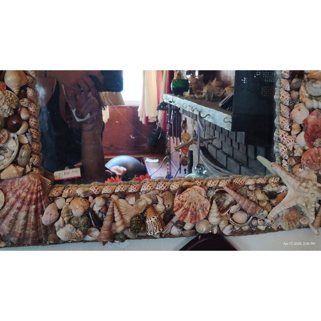 Vintage Handcrafted California Seashell Mirror For Sale - Image 13 of 18
