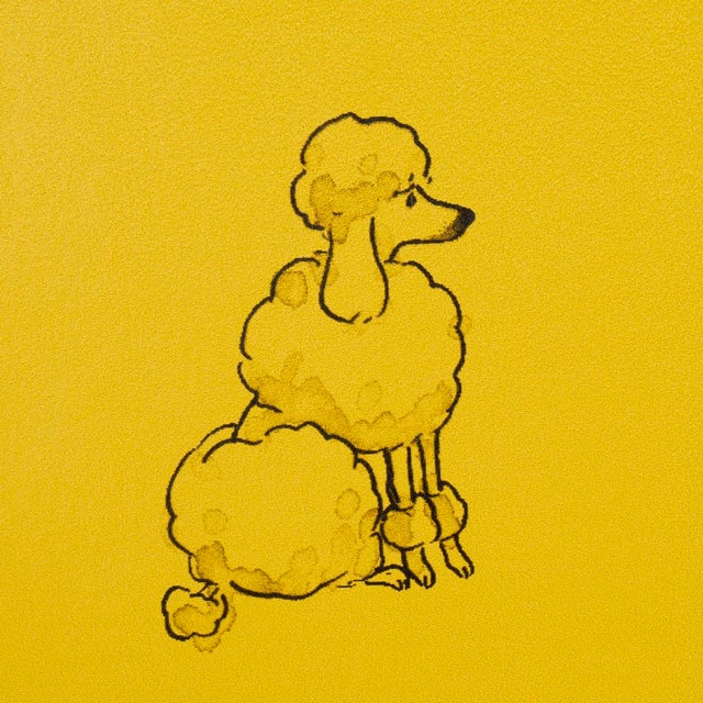 SAMPLE - Schumacher x The New Yorker Good Dogs Everywhere Wallpaper In Taxi-Cab Yellow For Sale In Charlotte - Image 6 of 7