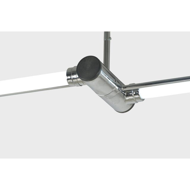 Metal Hanging Lamp in Steel Pipe, Germany, 1970s For Sale - Image 7 of 8