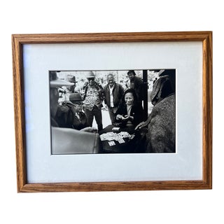 Black & White Photograph of Neighborhood Card Game For Sale