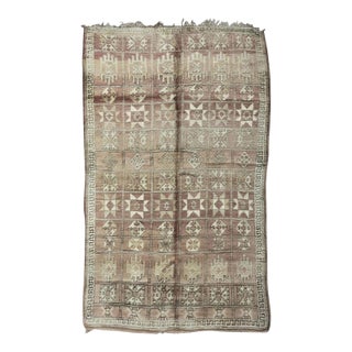 Authentic Vintage Moroccan Rug - 7.1 X 6.2 Ft For Sale