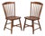 Pair Hitchcock Early American Stenciled Dining Chairs For Sale