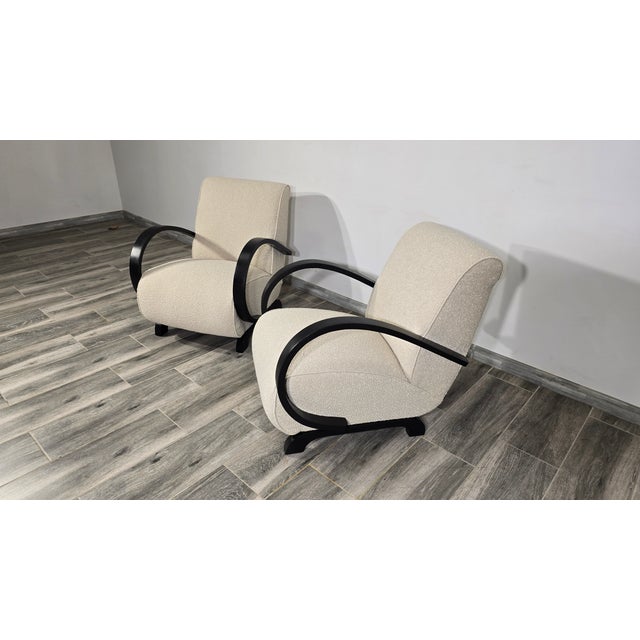 Wood Armchairs from Jindrich Halabala, 1940s, Set of 2 For Sale - Image 7 of 10