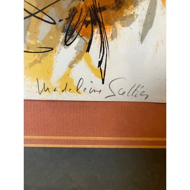 1960s Mid-Century Modern Seated Female Abstract Lithograph by Madeline Sallier – Signed & Numbered For Sale In Milwaukee - Image 6 of 18