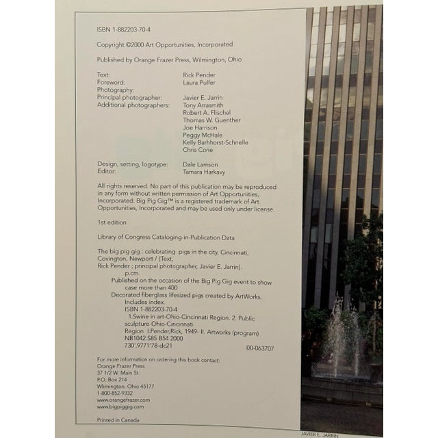 The Big Pig Gig, Celebrating Pigs in the City, Cincinnati - Covington - Newport. Hardcover book with dustjacket. Stated...