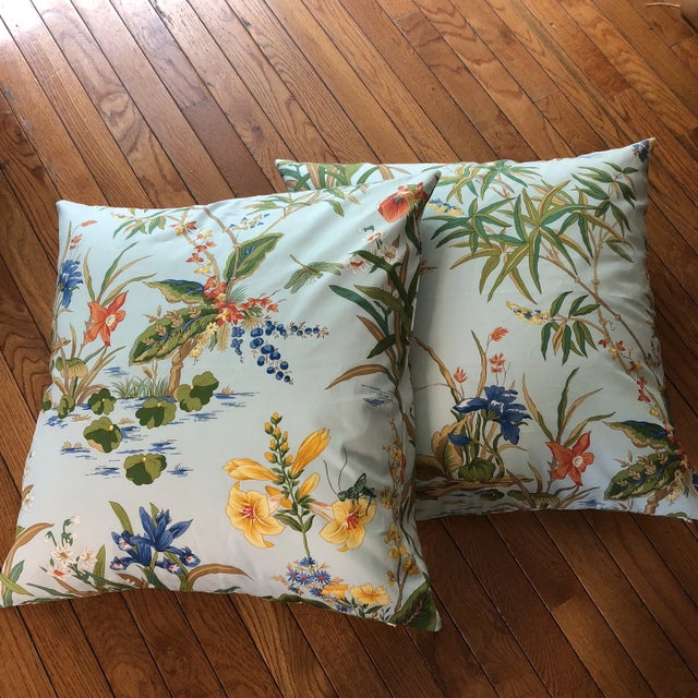 Tyler Hall Floral Pillow Covers - a Pair For Sale - Image 11 of 11