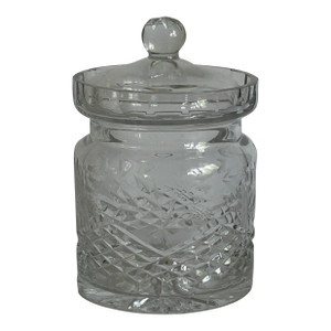 Vintage Wedgwood Sovereign Biscuit Barrel With Lid Cut Crystal Flowers Strawberries