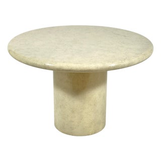 Faux Parchment Center/Dining Table For Sale