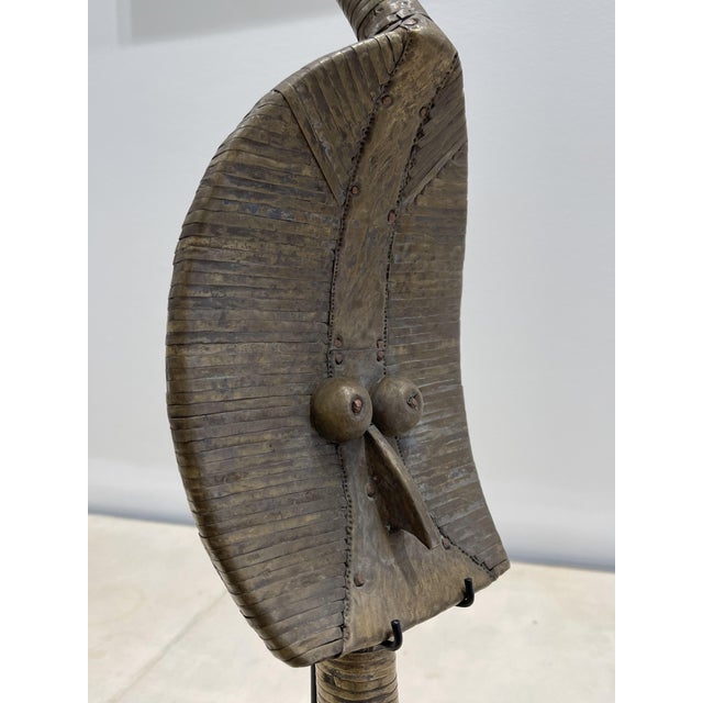 Brass & Copper & Leather Kota Reliquary, Gabon, 1925 For Sale - Image 4 of 14