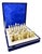 Handcrafted Marble & Onyx Chess Set With Shiny Wooden Storage Box – 12" Luxury Stone Game Board For Sale