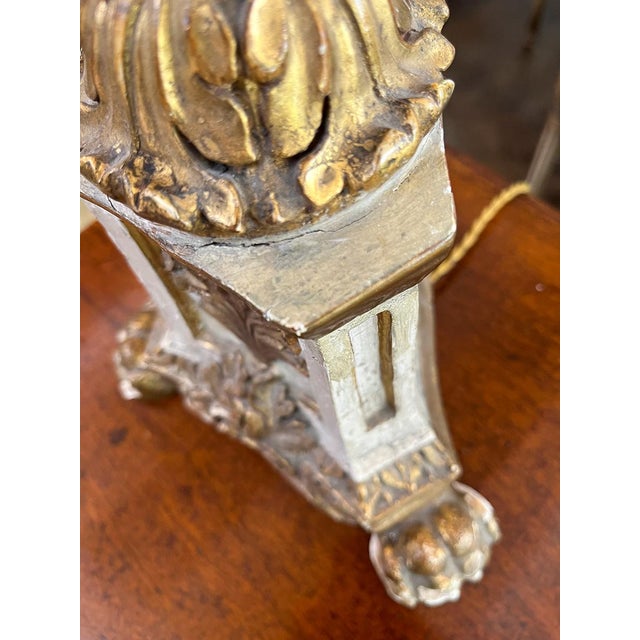 Italian 19th Century Candlestick Table Lamps - a Pair For Sale - Image 3 of 5