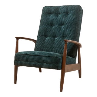 Mid 20th Century Styled After Mid Century Modern Upholstered Milo Baughman Armchair For Sale