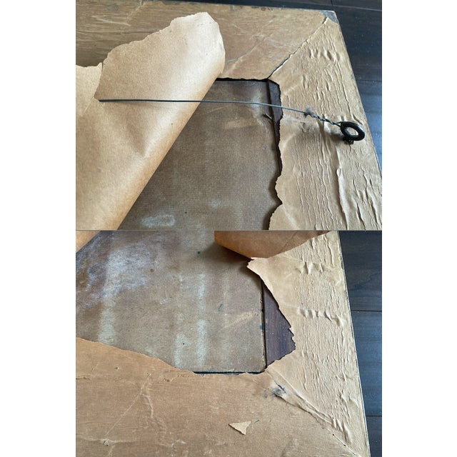 Wood Early 19th Century Lake & Woods Landscape Oil Painting With Deer and Birds For Sale - Image 7 of 12