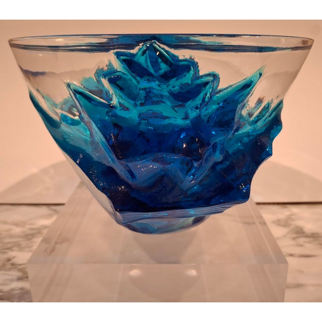 Lalique Vintage Lalique “Haiti” Mid-20th Century Tapered Ovoid Vessel For Sale - Image 4 of 4