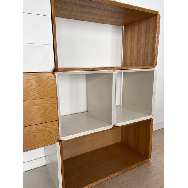 Tan Two-Tone Samara Modular Bookcase by Derk Jan De Vries for Maisa, Italy, 1970s, Set of 8 For Sale - Image 8 of 18