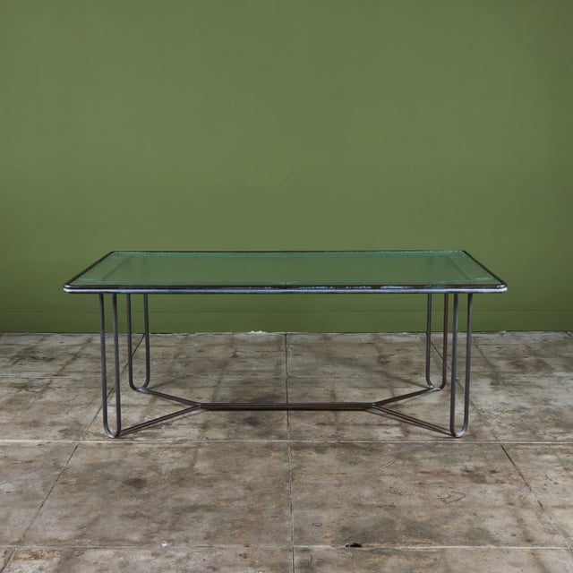 Mid-Century Modern Walter Lamb Rectangular Bronze Patio Dining Table for Brown Jordan For Sale - Image 3 of 16