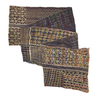 Early 20th Century Wodaabe Bororo Embroidered Tunic Sidley Collection 17x112 inches For Sale