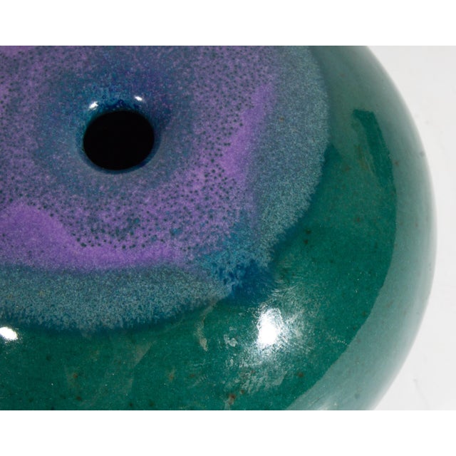 Contemporary Studio Pottery Weed Pot Vase Signed by Robert Reiberg For Sale - Image 3 of 5