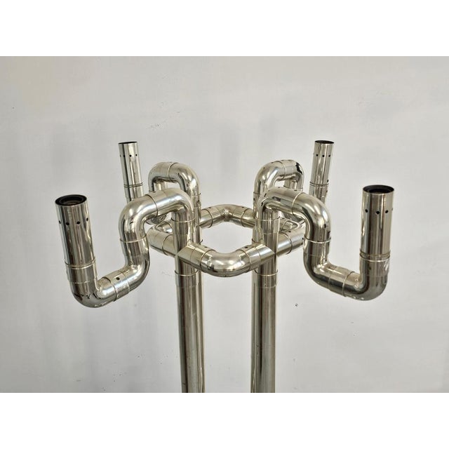 Space Age Sculptural Rombo Floor Lamp attributed to Gaetano Missaglia, 1960s For Sale - Image 4 of 18