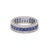 Natural 2.64 cts blue sapphire band ring 18k gold For Sale - Image 4 of 18