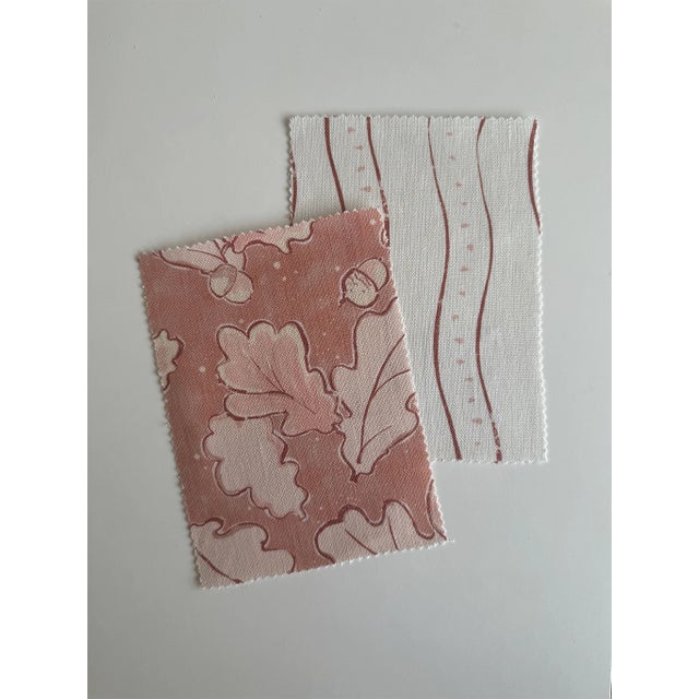 Contemporary Lizzet Frausto Rayure Linen Fabric in Beige For Sale - Image 3 of 3