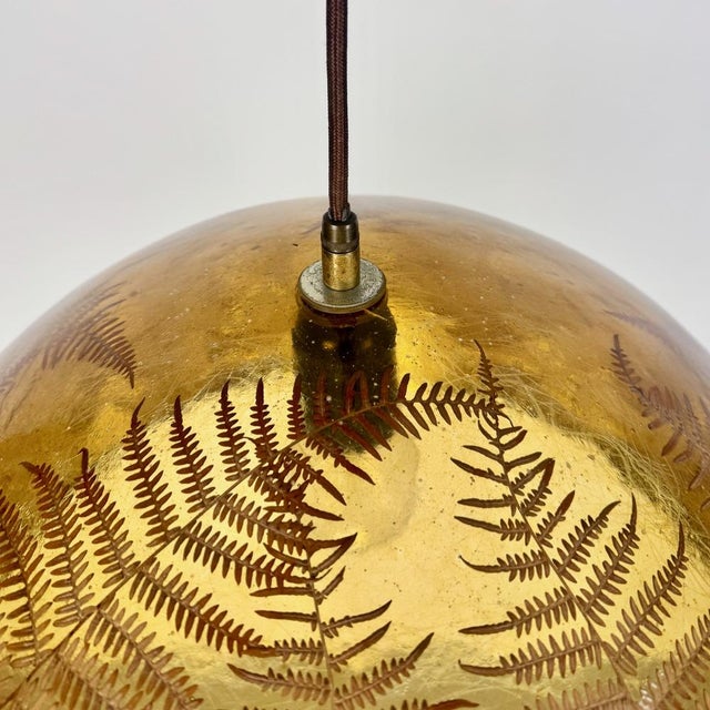 Mid-Century Resin Fern Pendant Lamp, Italy, 1970s For Sale - Image 4 of 11