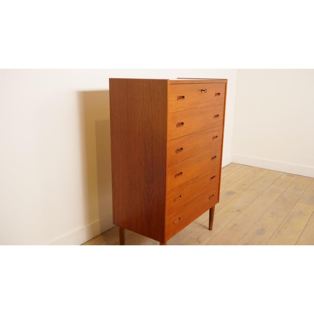 Vintage Danish Teak Chest of Drawers For Sale - Image 6 of 14