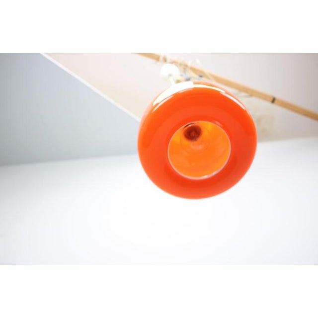 Vintage Orange Glass Pendant Lamp, Czechoslovakia, 1970 For Sale - Image 3 of 9