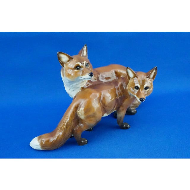 20th Century Red Foxes in Porcelain from Hutschenreuther, Germany For Sale - Image 10 of 18