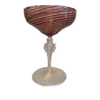 Vintage Martini Glasses Attributed to Salviati For Sale