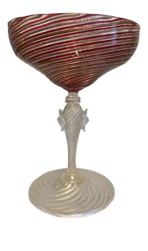 Vintage Martini Glasses Attributed to Salviati