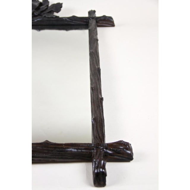 Black Forest Mirror with Oak Leaf Carvings, Austria, 1870s For Sale - Image 14 of 18
