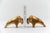 2x Mid-Century Modern massive brass bull bookends, 1960s