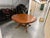 Stickley Geneva 60” Round Dining Table With 6 Bradford Chairs and Custom Glass Top-Bristol Finish For Sale In Nashville - Image 6 of 18