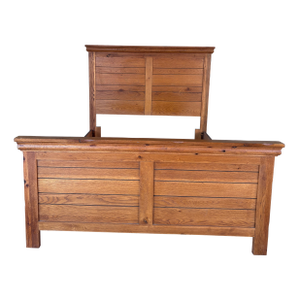 Vaughan Bassett Attic Heirlooms Style Queen Size Oak Barn Wood Rustic Bed Frame