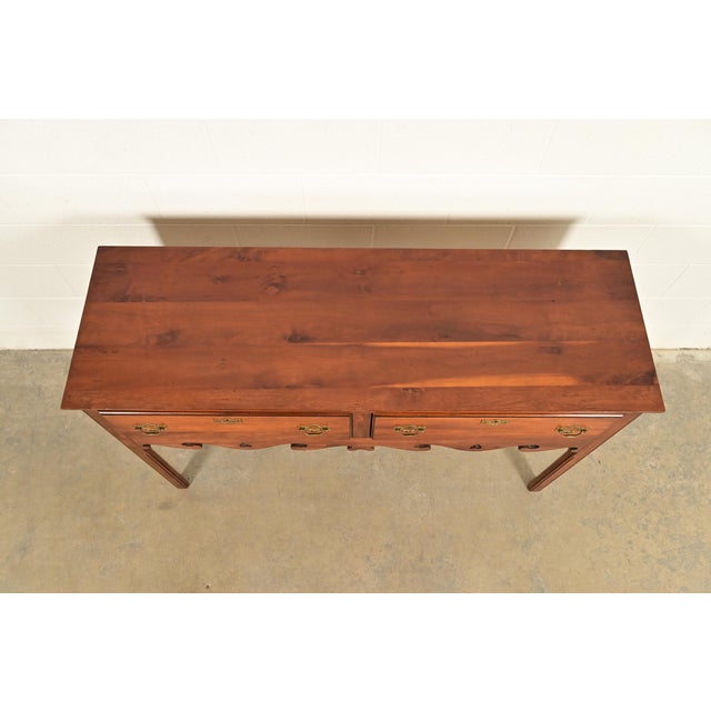 Baker Furniture Style Georgian Carved English Yew Wood Sideboard Credenza For Sale - Image 10 of 13