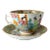 19th Century Chinese Export Rose Medallion Mandarin Palette Cup & Saucer For Sale
