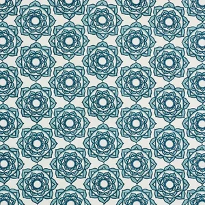 Schumacher X Molly Mahon Rose Fabric in Blue